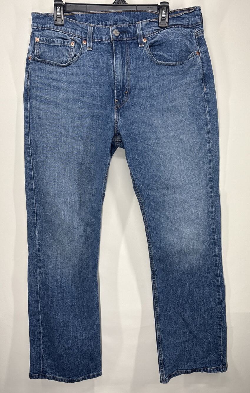 Levis Jeans Mens 34x30 Blue 527 Bootcut Denim Pant Wash Western Slim Cowboy Fit